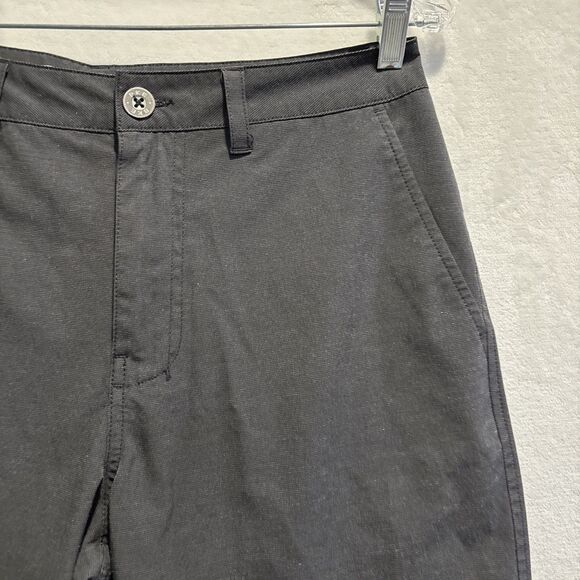 BKE Hybrid Standard Fit Black Shorts Flat Front Casual Lightweight Men's 30W 23L - Picture 3 of 15